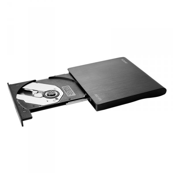 Savio Zewnętrzna nagrywarka typu Slim CD/DVD R/RW, USB-C/USB-A, AK-59