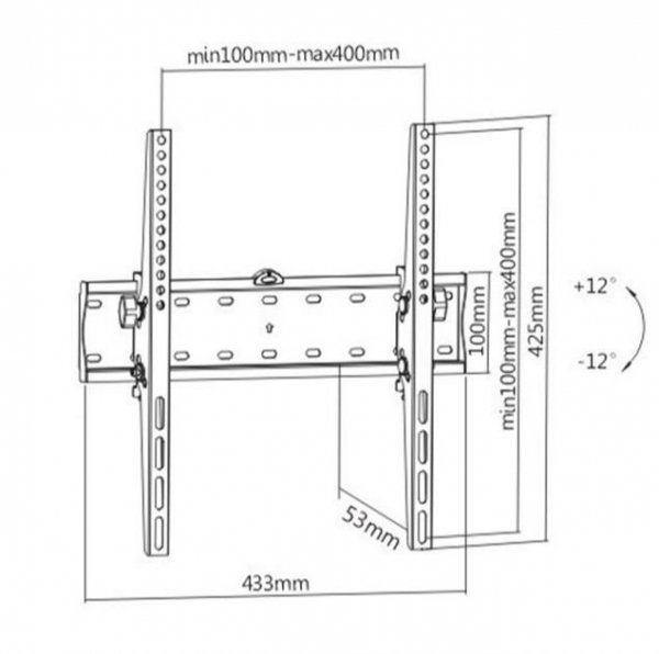 Gembird Uchwyt ścienny do telewizora (regulowany), 32 cale-55 cali,  (40 kg)