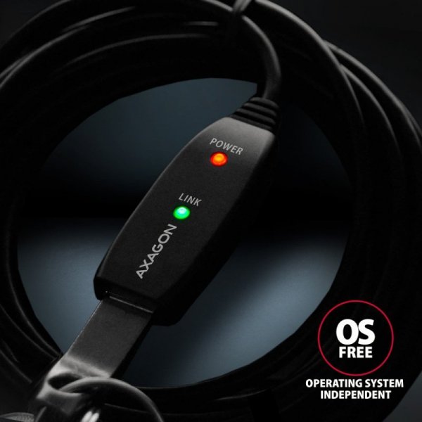 AXAGON ADR-310 USB 3.0 A-M -&gt; A-F aktywny kabel przedłużacz/wzmacniacz 10m