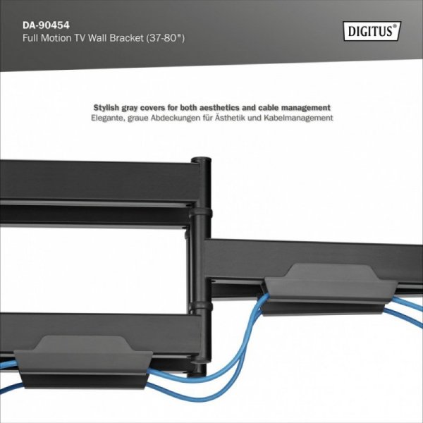 Digitus Uchwyt ścienny do TV 37-80&quot; max. obciążenie 60kg, VESA max. 600x400 z regulacją w pionie i poziomie