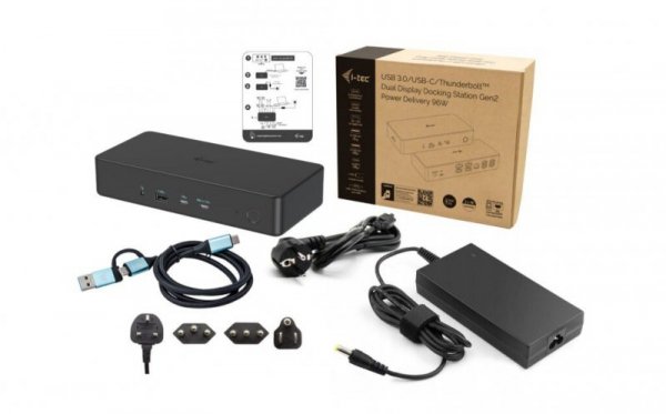 i-tec Stacja dokująca USB 3.0 / USB-C / Thunderbolt 3 Professional Dual 4K Display Docking Station Generation 2 + Power Delivery