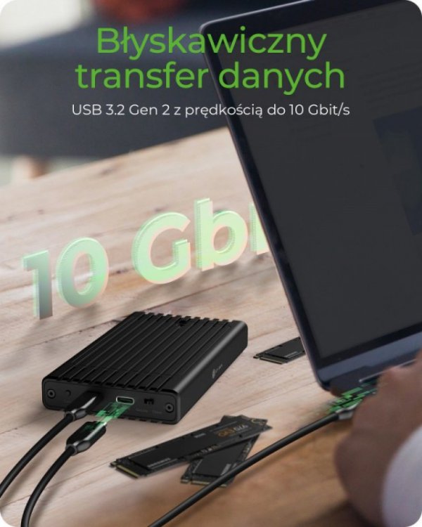 IcyBox Stacja ICY BOX IB-2817MCL-C31  z funkcją klonowania dla 2x NVMe  SSD