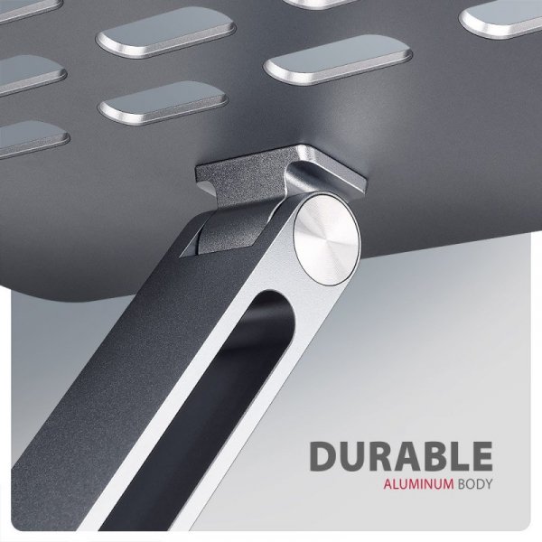 AXAGON HMC-STND Stojak z wieloportowy hub Aluminiowy 7in1, 5Gbps, do 10"-16" cali laptopów, nastawny, 3x USB-A, HDMI 4