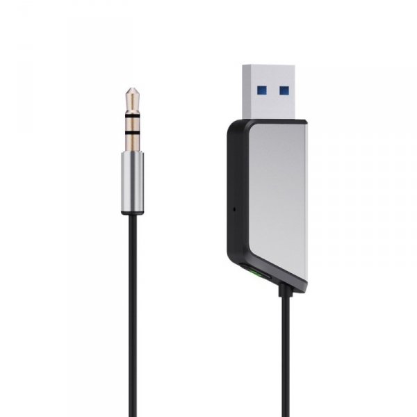 Savio Adapter transmiter AUX z bluetooth 5.3, funkcja zestawu głośnomówiącego, TR-16