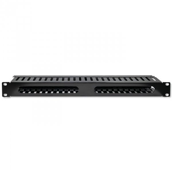 Qoltec Organizer kabli do szaf RACK 19" | 24 porty | 1U