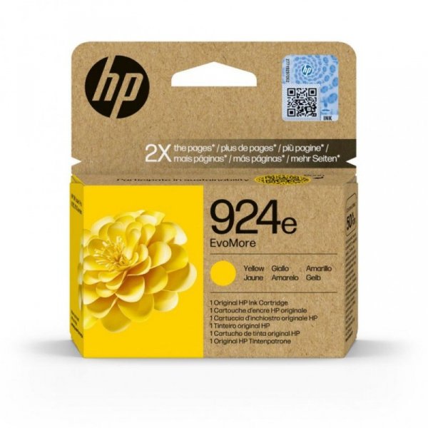 HP Inc. Tusz 924e Yellow 4K0U9NE
