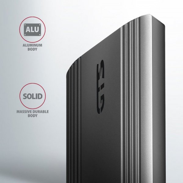 AXAGON EEM2-GTS2 Obudowa zewnętrzna aluminiowa bezśrubowa USB-C 3.2 Gen 2 M.2 NVMe & SATA SSD + USB-A - USB-C redukcja