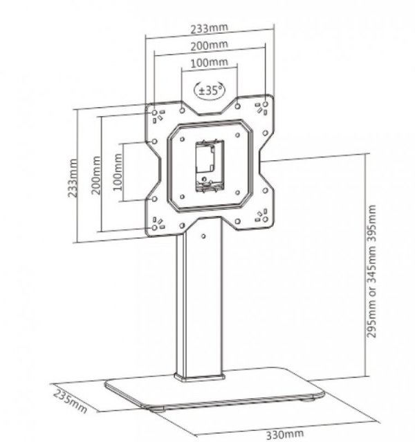 Techly Stojak TV 23-43 cali 40kg skrętny