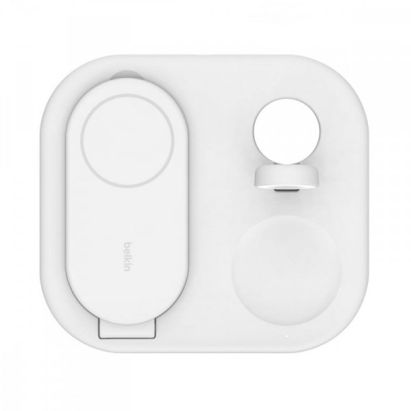 Belkin Magnetyczna podstawka ładująca BOOSTCHARGE 3w1 Qi2 15W biała składana