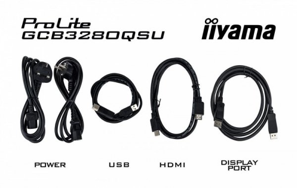 IIYAMA Monitor 32 cale GCB3280QSU-B2,VA,QHD,180Hz,1500R,0.2ms,4xUSB,350cd