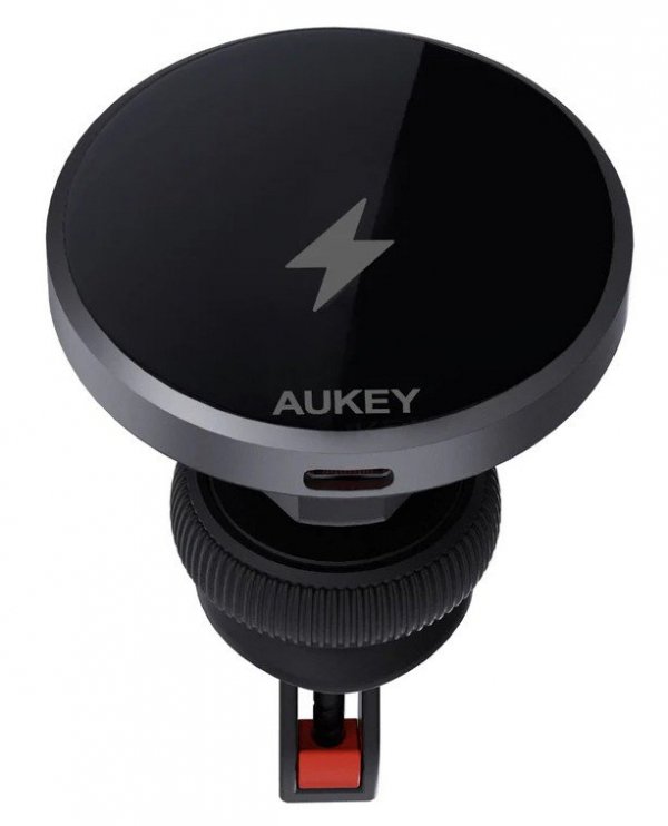 AUKEY HD-MC13 ładowarka samochodowa bezprzewodowa Qi2 15W 3A + kabel USB-C