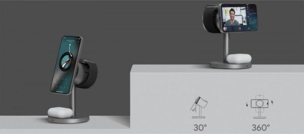 AUKEY LC-MC311A 3w1 Qi2 chłodząca ładowarka bezprzewodowa MagSafe 15W + ładowarka PD 30W