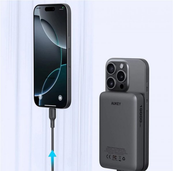 AUKEY PB-MS04 Gray Qi2 MagSafe PowerBank 10000mAh 20W PD