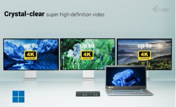 i-tec Stacja dokująca USB-C Intelligent Triple Display Docking Station Power Delivery 100W