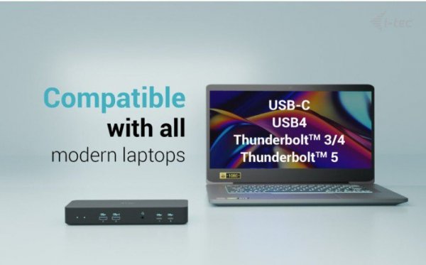 i-tec Stacja dokująca USB-C Intelligent Triple Display Docking Station Power Delivery 100W