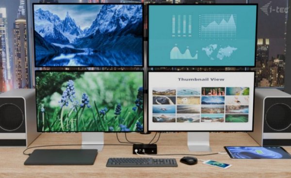i-tec Stacja dokująca Thunderbolt 5 Quattro Display Docking Station 5x USB 2.5 GLan Power Delivery 140W