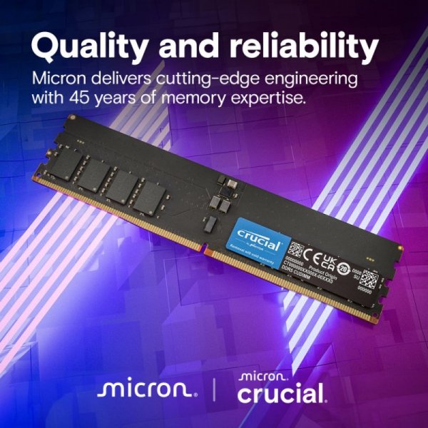 Crucial Pamięć DDR5 16GB/6400 CL52 CUDIMM