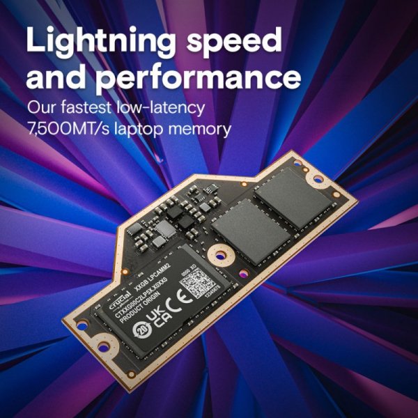 Crucial Pamięć do notebooka DDR5 LPCAMM2 64GB/7500 LPDDR5X