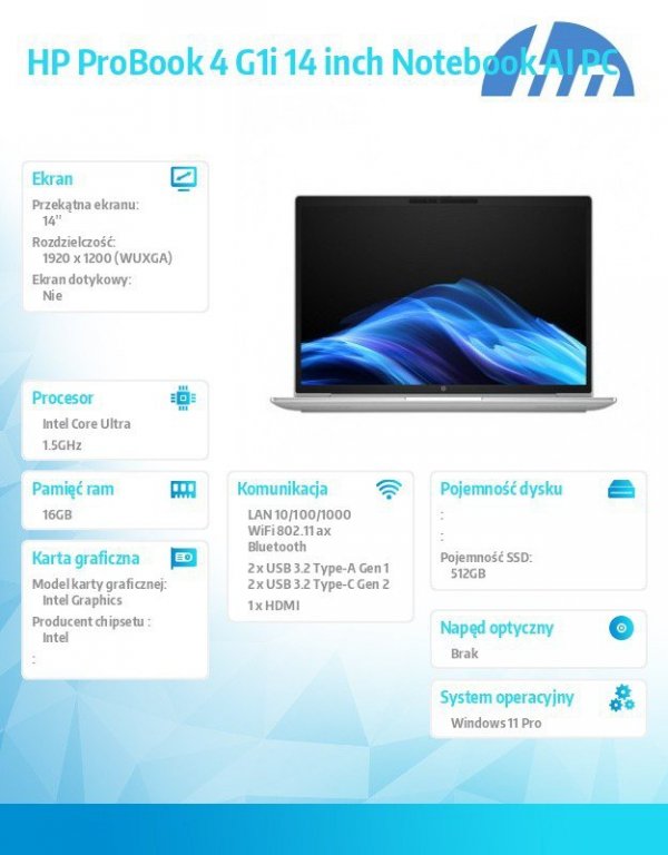 HP Inc. Notebook ProBook 4 G1i U5-225U 512GB/16GB/W11P/14.0   C51LDET