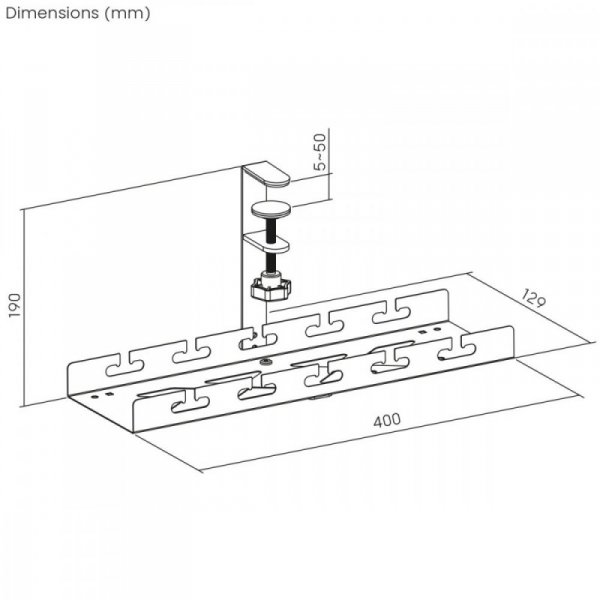 Maclean Organizer podbiurkowy na kable, MC-105W