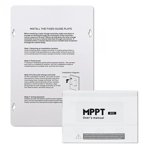 Qoltec Solarny regulator ładowania MPPT z czujnikiem temperatury 10A |  12V/24V | LCD | 2xUSB | Bluetooth | APP | GEL | LiFePO4