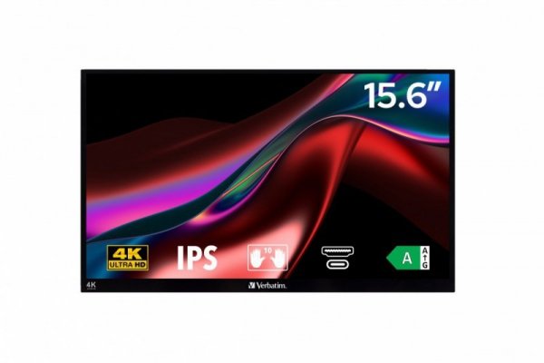 Verbatim Przenośny Monitor dotykowy ULTRA HD PMT-15-4K