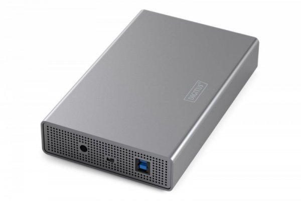 Digitus Obudowa USB 3.0 na dysk SSD/HDD 2.5" oraz 3.5" SATA III max. 16 TB z zasilaczem, aluminiowa