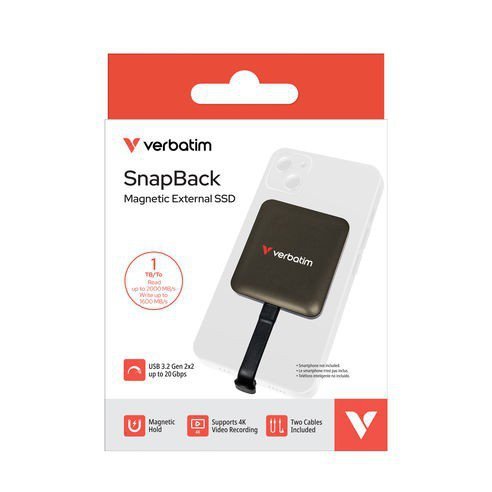 Verbatim Dysk zewnętrzny SnapBack Magnetic SSD Mocha MagSave 1TB Apple ProRes 4K