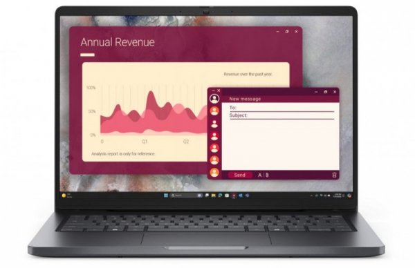 Dell Laptop Dell Pro 14 PC14250 W11P C7 150U/16GB/512GB CL25/FgrPr/FHD IR Cam&Mic/WLAN+BT|14.0 FHD+|BcklKb/3C/65W/3YPS Magnetite