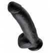 King Cock 9 Cock with Balls Black
