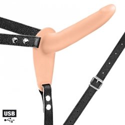 Vibrating strap-on with dildo, USB
