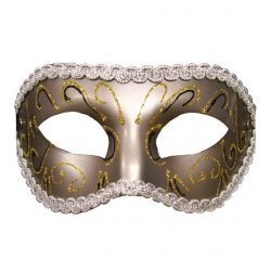 Maska karnawałowa - S&M Grey Masquerade Mask