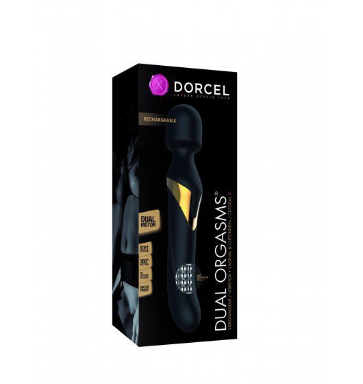 Masażer z wibratorem rotacyjnym - Marc Dorcel Dual Orgasms Black Gold
