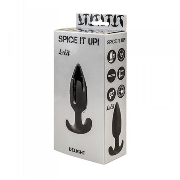 Plug-Anal plug with misplaced center of gravity Spice it up Delight Black
