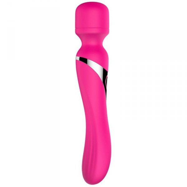 Stymulator-Silicone Dual Massager Pulsator USB 7+7 Function Red