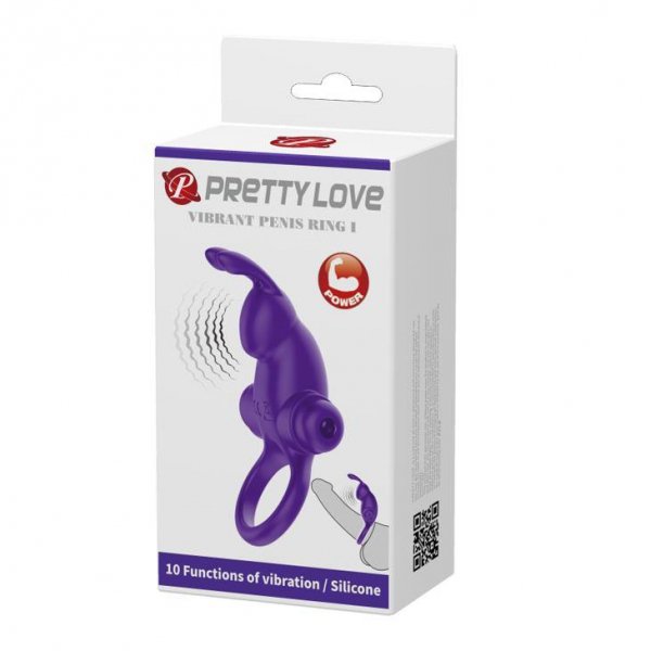 PRETTY LOVE - VIBRANT PENIS RING I Purple