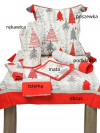 Artykuły dekoracyjne świąteczne czerwone choinki