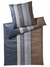 Joop pościel mako-satin Cornflower stripes deep granatowo-brązowy 4069 200x220