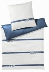 Joop pościel mako-satin Logo stripes blau 4101 155x200