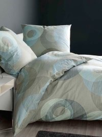 Janine pościel biber Davos 65175 salbeigrün 200x220 