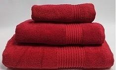 Nowoczesny ręcznik jednolity czerwony 700g - 30x50, 50x100, 70x140