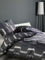 Janine pościel mako-satin J. D. 87107 anthrazit blau 200x220