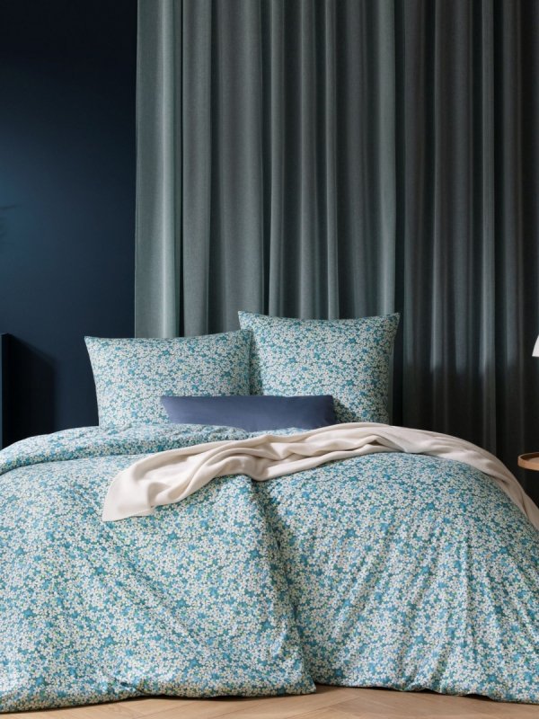 Estella pościel mako- jersey Tina cyan 6545 200x220