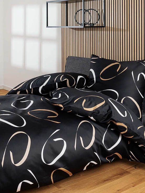 Janine pościel mako-satin J. D. schwarz beige 87102 135x200