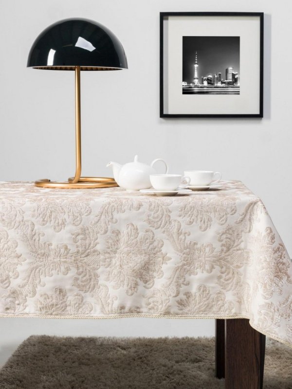 Zasłona żakardowa cappucino 135x270