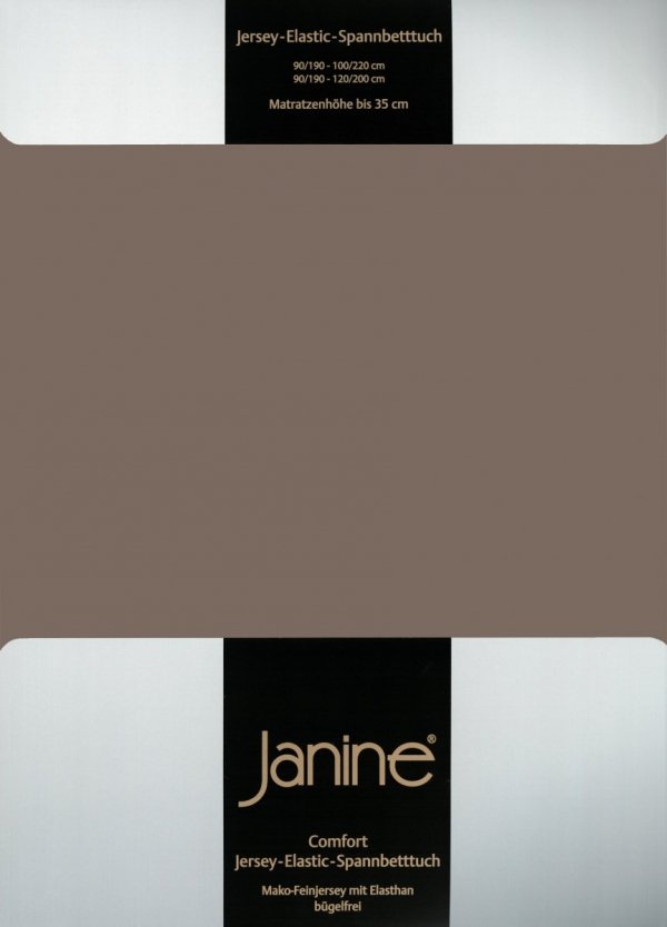 Janine prześcieradło elastic-jersey z gumką cappucino