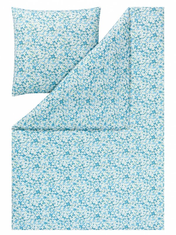 Estella pościel mako- jersey Tina cyan 6545 155x200
