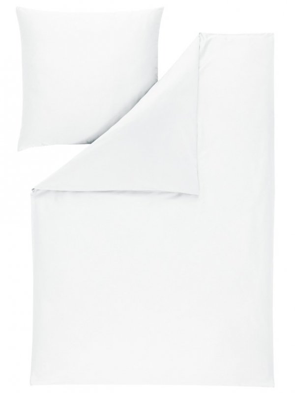 Estella mako satin jednolita Valetta biała 7844 155x200