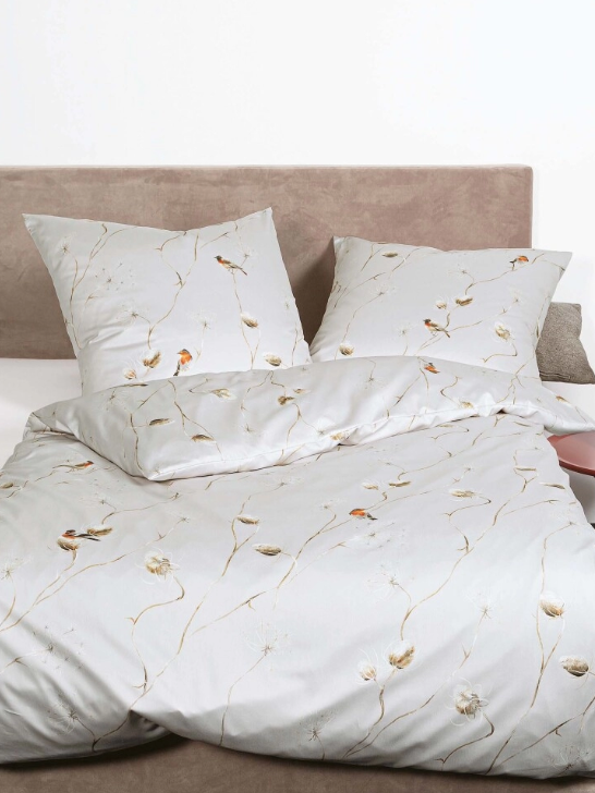 Janine pościel mako-satin Milano silbergrau naturell 45094 135x200