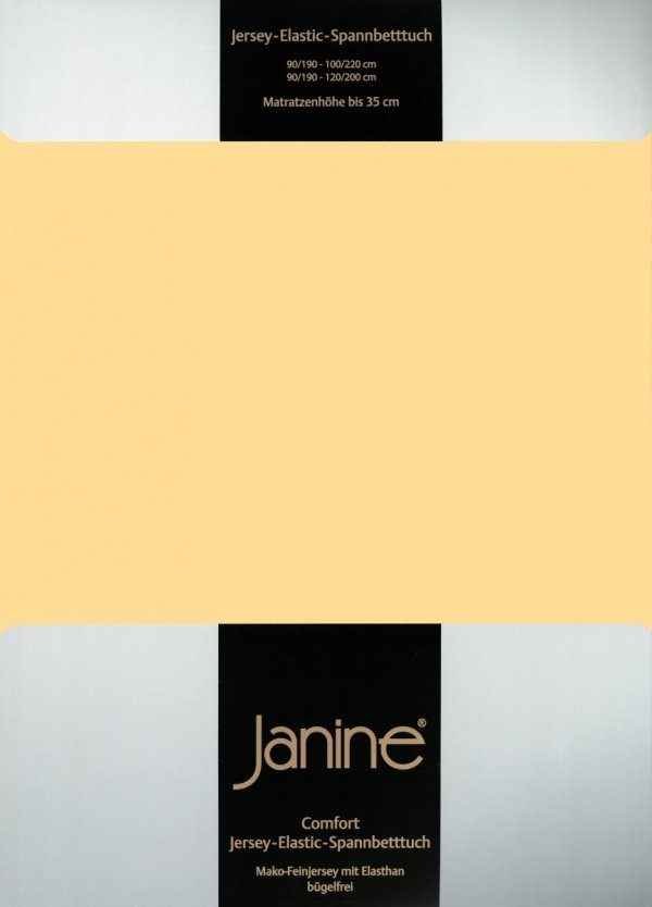 Janine prześcieradło elastic-jersey z gumką vanille